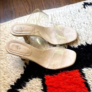 H&M Women's Cream and Transparent Heels